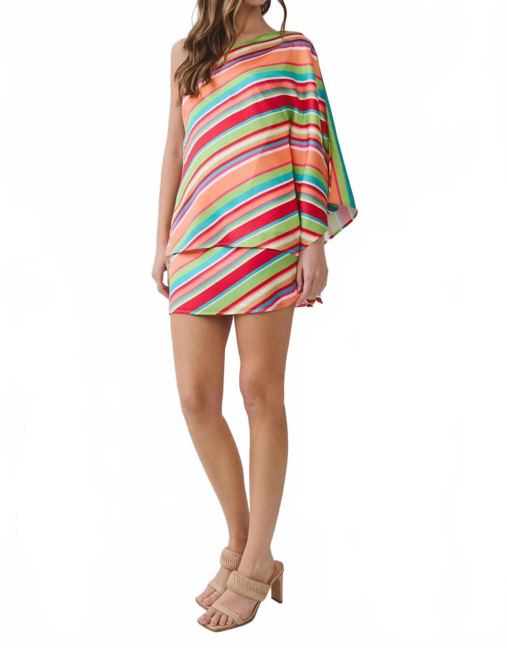 NEW PRETTY FOLLIES summer mini skirt in santorini skirt